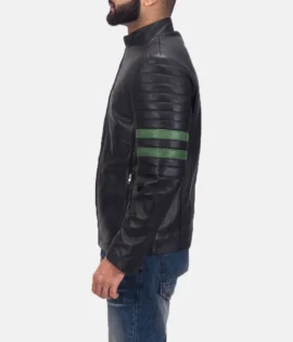Mens Real Cowhide Leather Night Trooper Leather Jacket