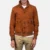 Mens Real Goatskin Leather Eaton Brown Suede Bomber Jacket - JH0140