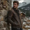 Men's Full Grain Goat Leather Brown Leather Jacket