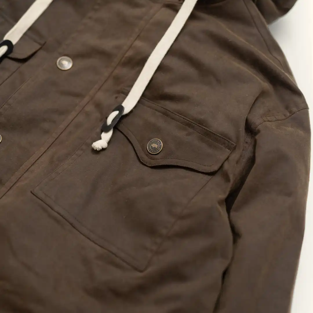 Lightweight Waxed Canvas Hooded Jacket